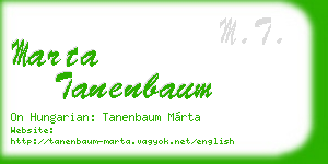 marta tanenbaum business card